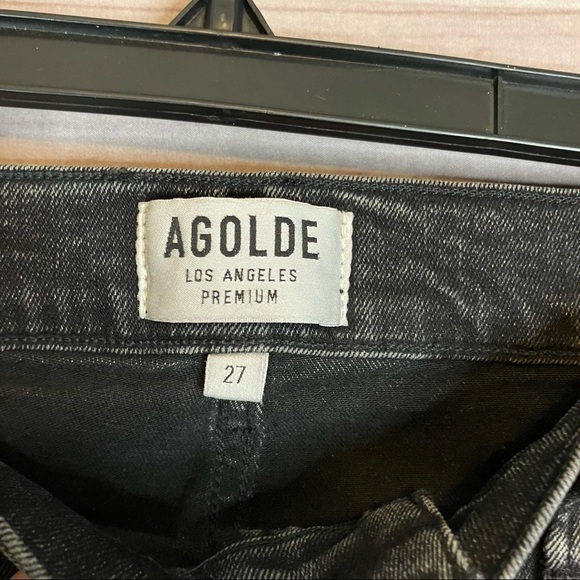 Agolde Sophie Distressed Skinny Jeans in Silence Black - Picture 12 of 13